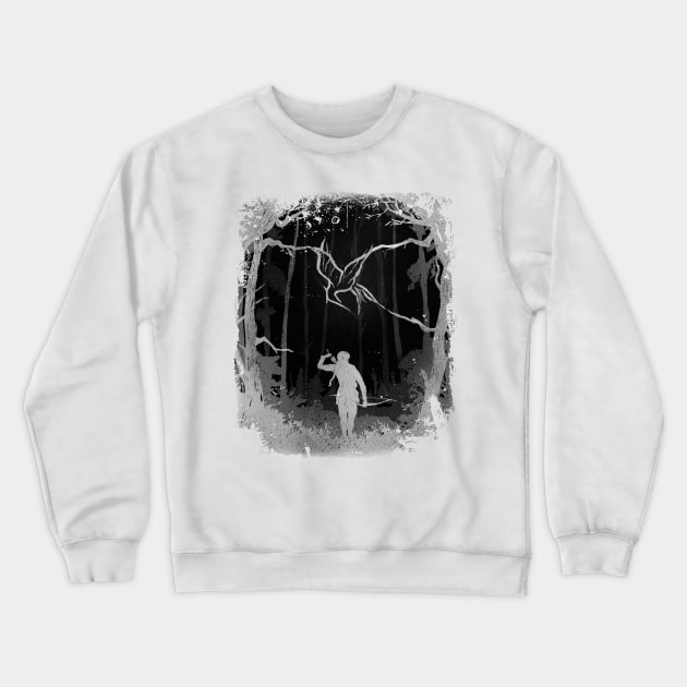 Hunger Games Woods - Black Pink Crewneck Sweatshirt by Uwaki